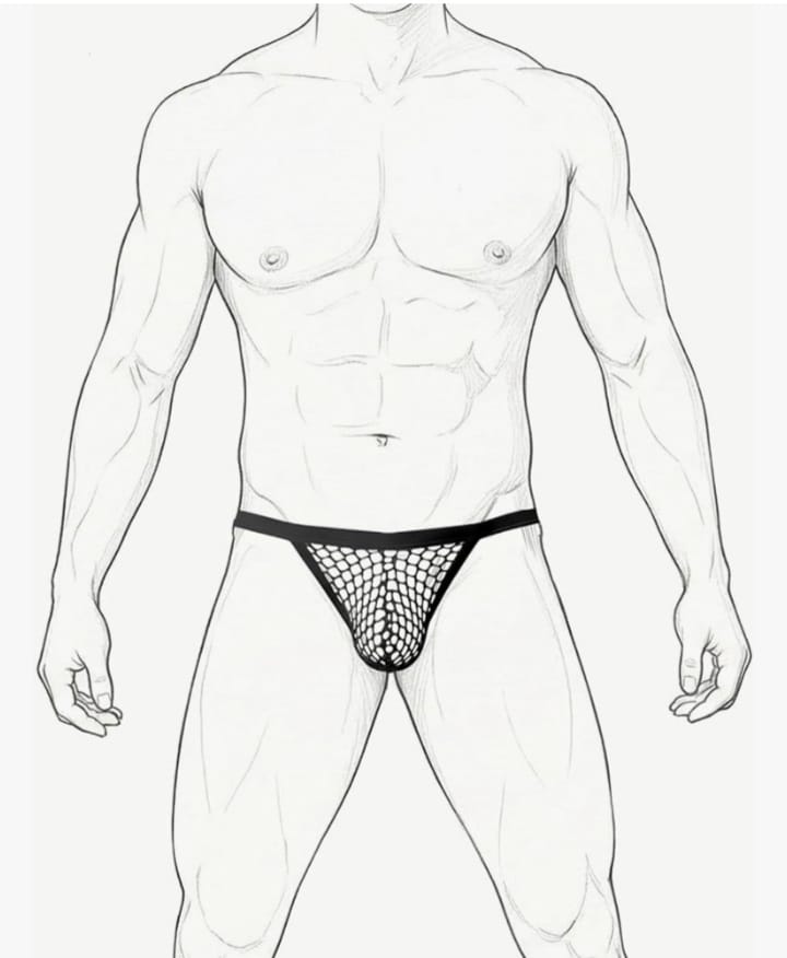 Men's Fishnet Underwear Mesh G-Strings See Through Thongs